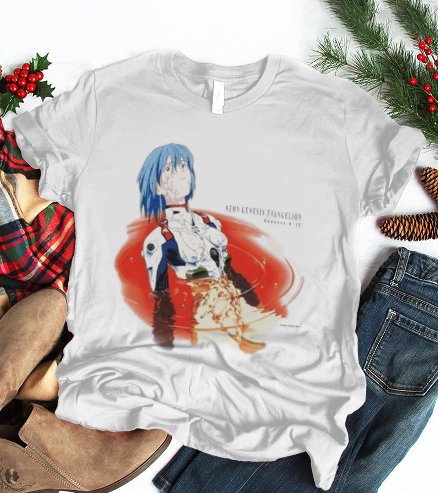 Rei Ayanami Neon Genesis Evangelion Genesis 0 12 Plugsuit Floating Red Liquid Scene T-Shirt