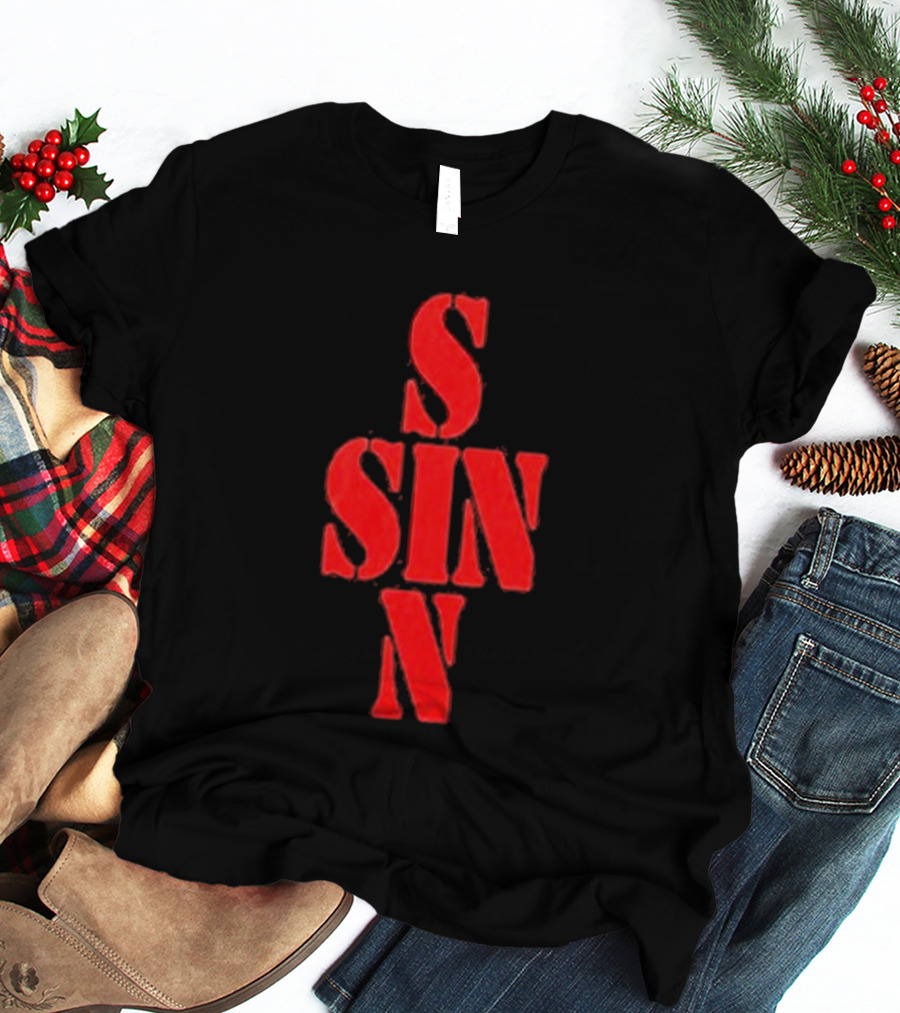 21 Savage NYC SINN Red Sin Cross T-Shirt