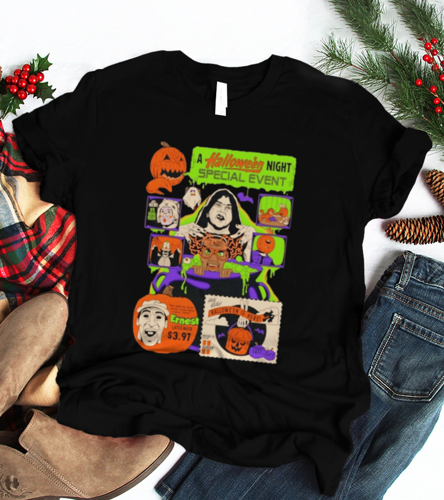 Halloween Special Event Ernest Latex Mask $3.97 Includes Free Gift Spooky Night T-Shirt