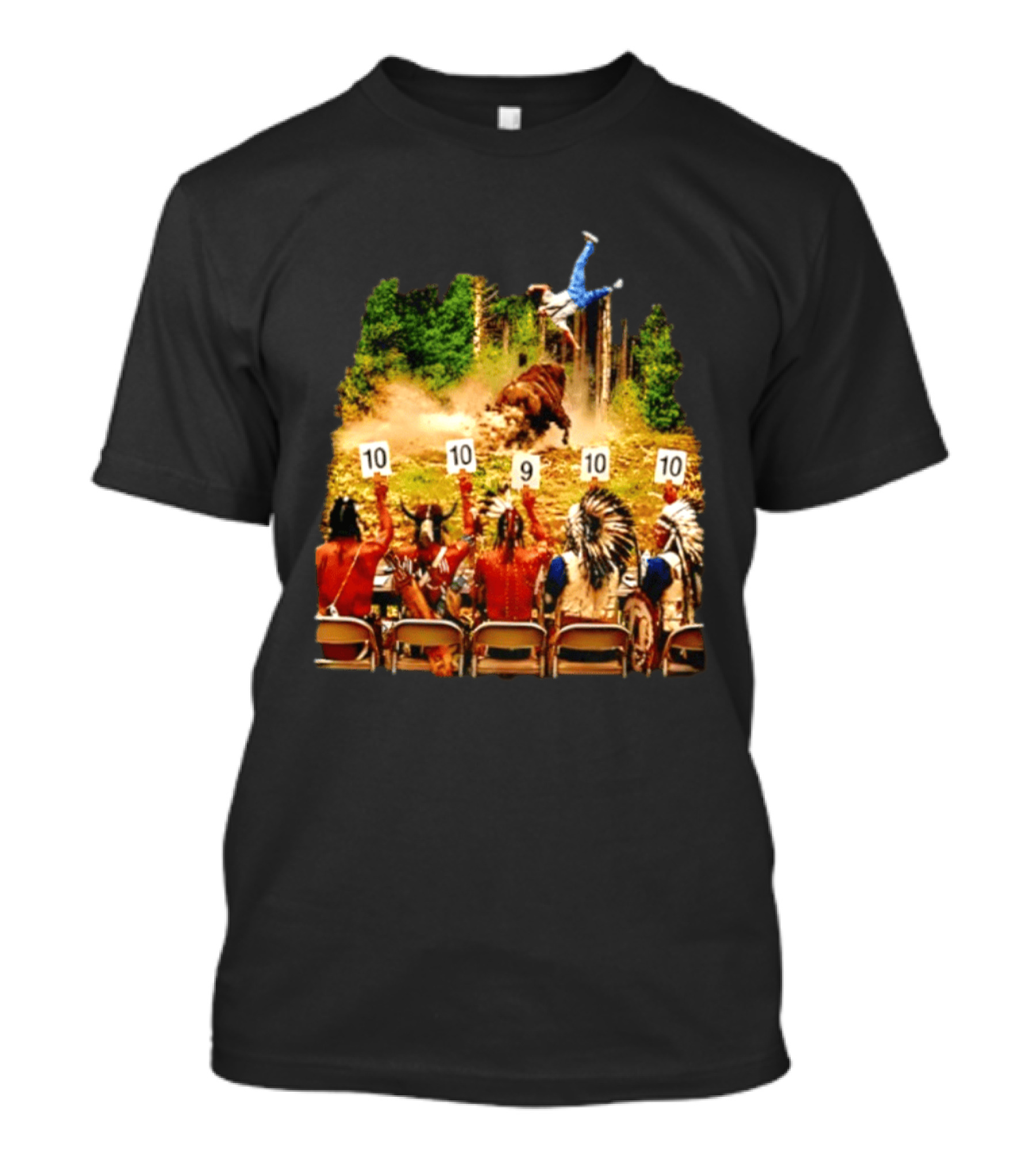 Bison Rodeo Incident Judges Score 10 9 10 T-Shirt