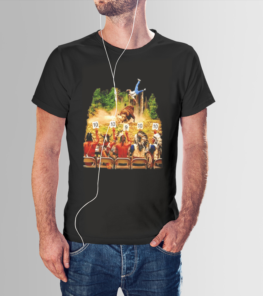 Bison Rodeo Incident Judges Score 10 9 10 T-Shirt