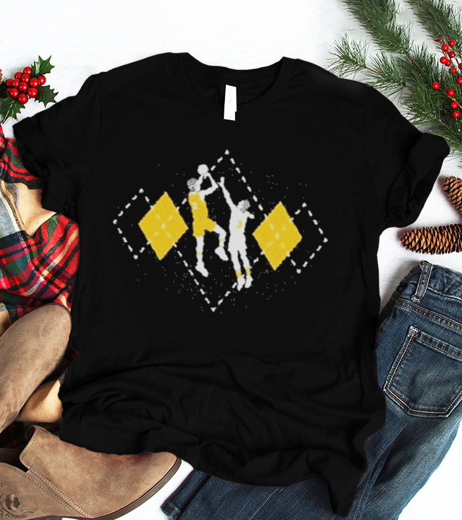 Hivemind Argyle Basketball Jump Shot Players With Yellow Diamond T-Shirt