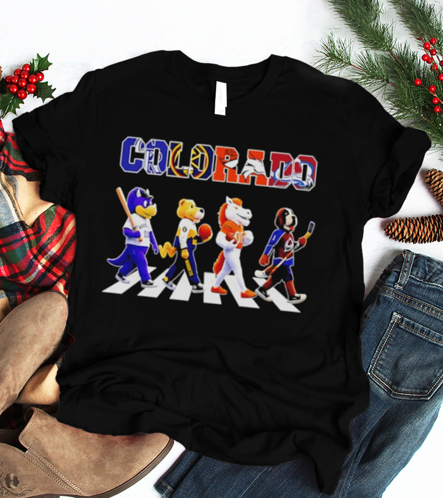 Colorado Mascots Abbey Road 2026 Sports Team Mashup T-Shirt