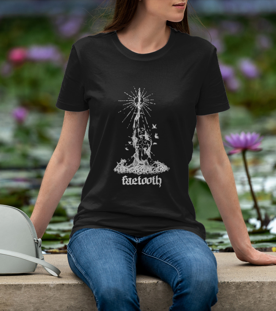 Faetooth Ethereal Sword And Vine Metal Band Doomgaze T-Shirt
