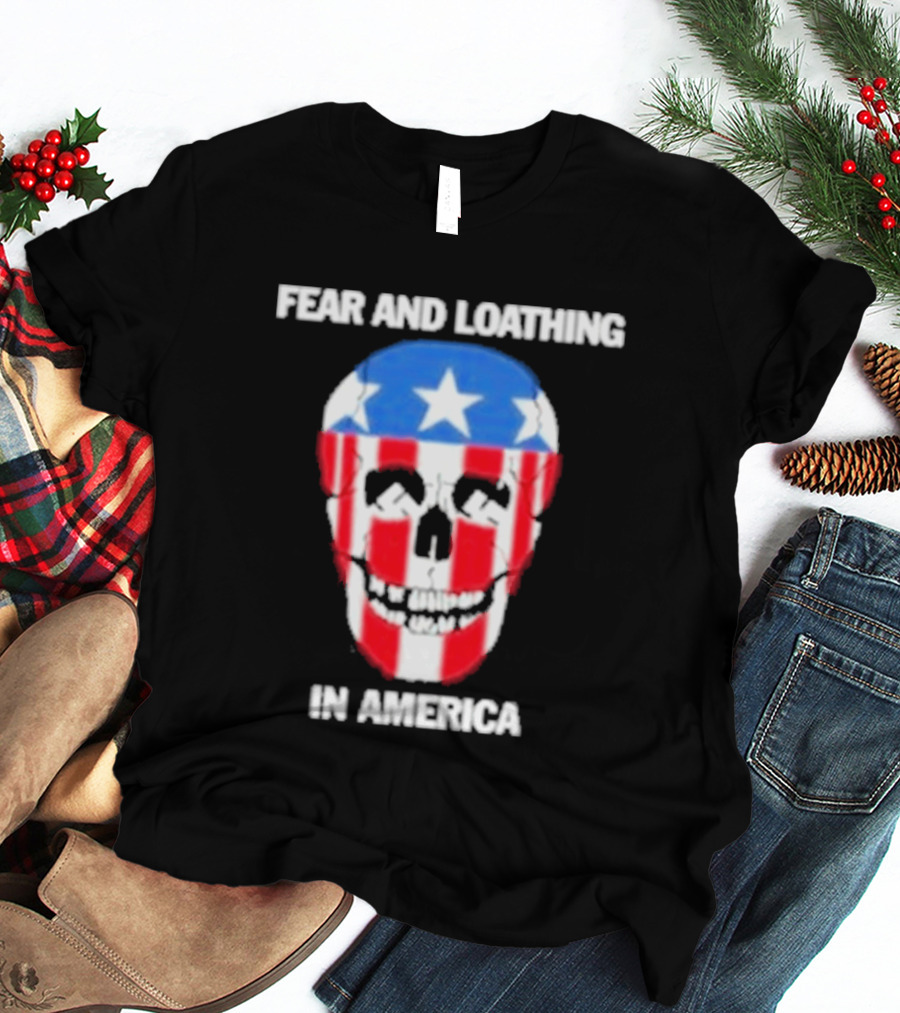 Fear And Loathing In America Skull Stars Stripes T-Shirt