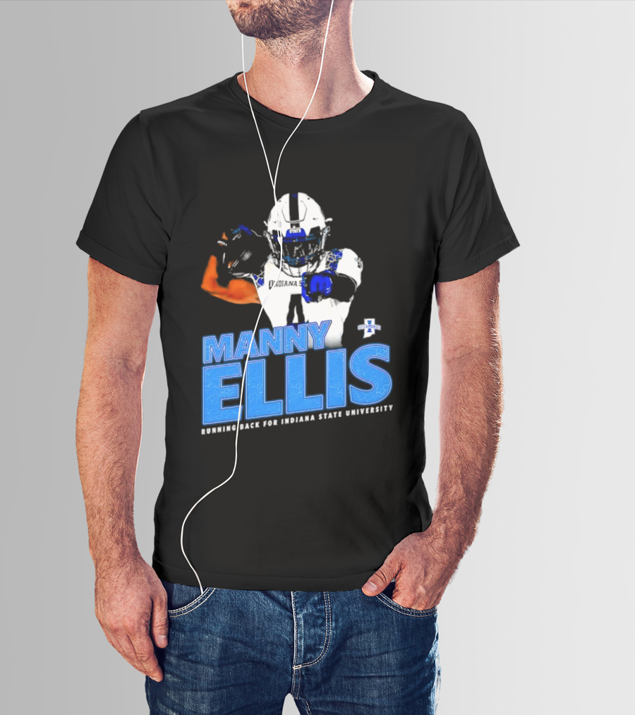 Manny Ellis Indiana State University Football Running Back T-Shirt