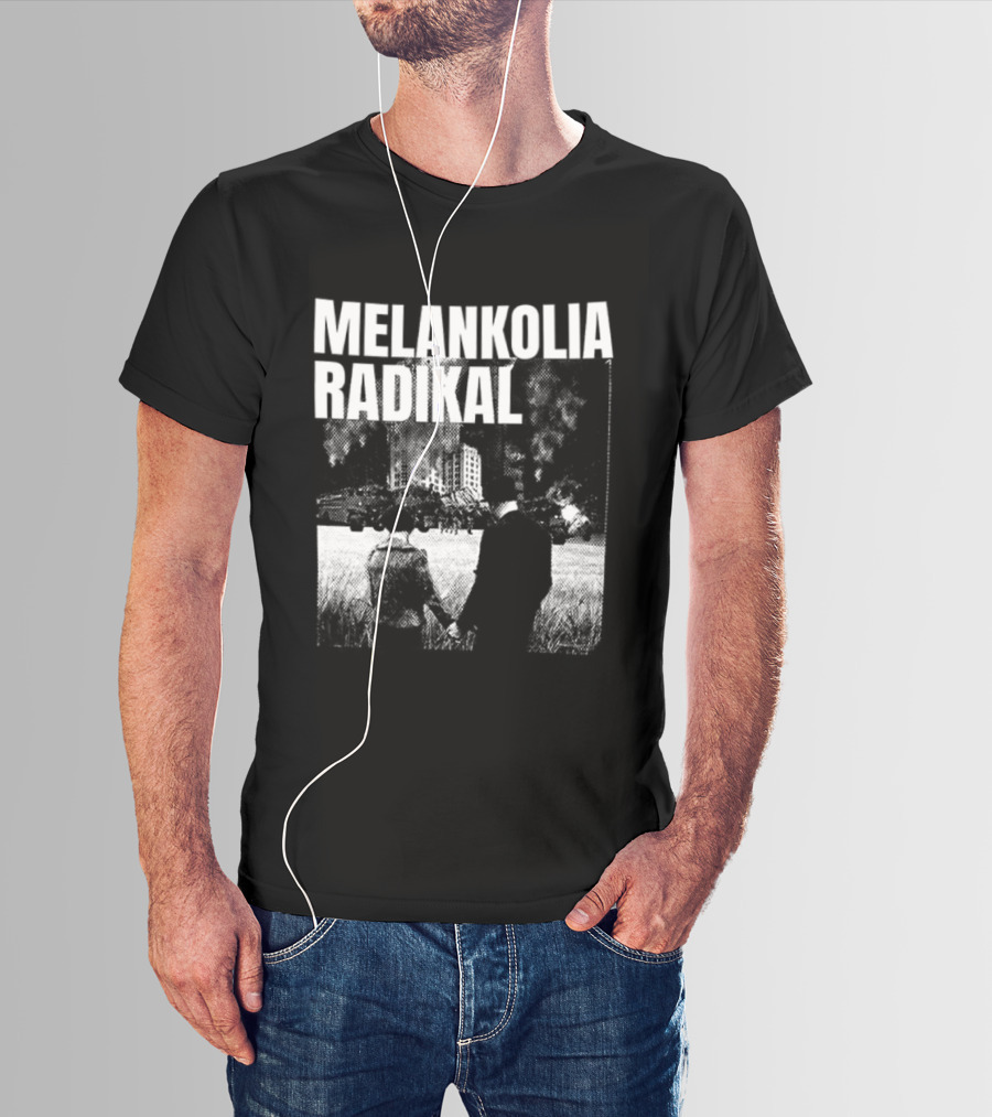 Melankolia Radikal Maukah Kau Berdiri Bersama Melawan Malam Malam YG 2 Sided Urban Streetwear Aesthetic T-Shirt