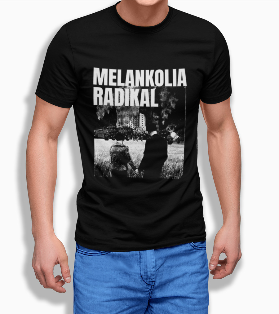 Melankolia Radikal Maukah Kau Berdiri Bersama Melawan Malam Malam YG 2 Sided Urban Streetwear Aesthetic T-Shirt