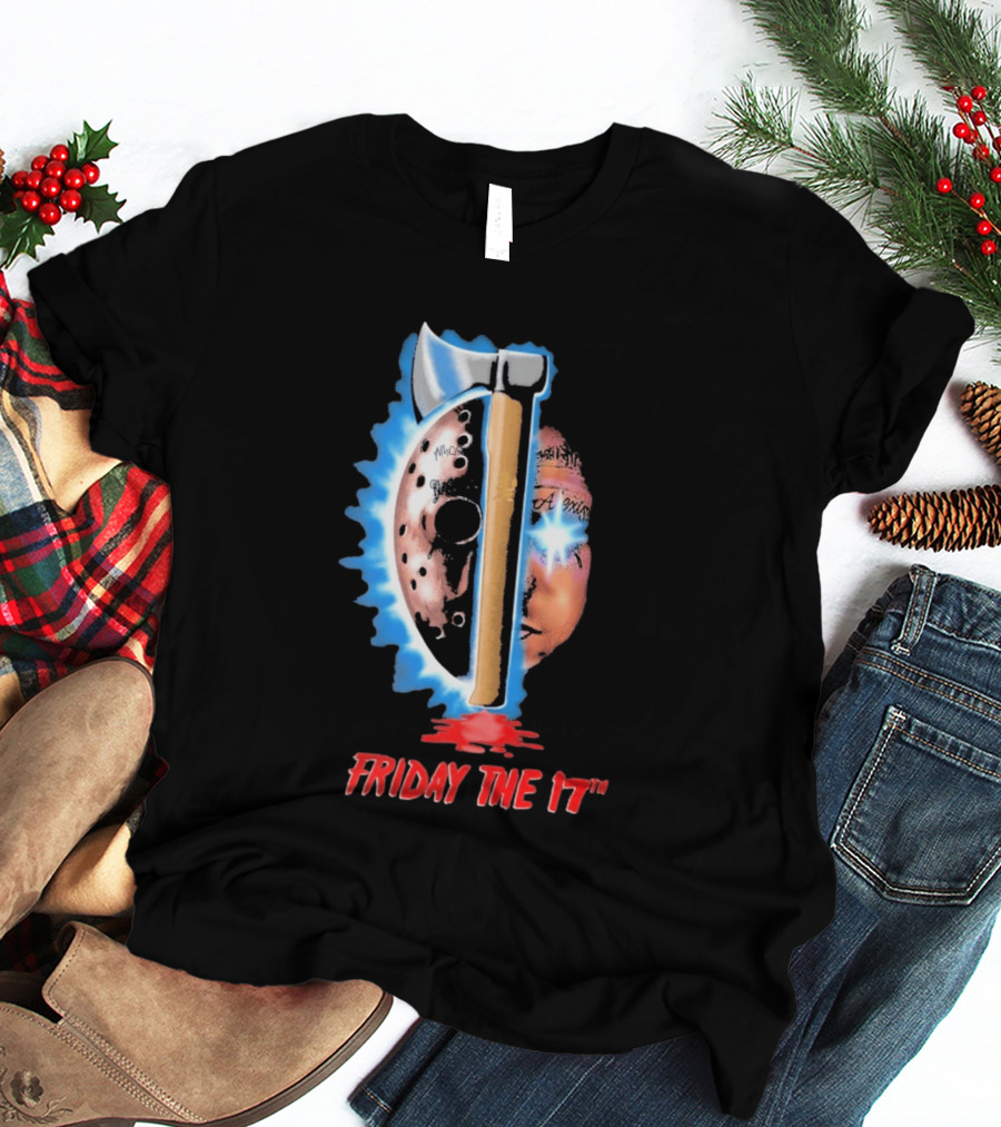 Ouija Macc Friday The 17th Part VII Axe Horror Mask T-Shirt