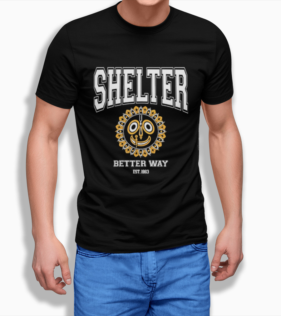 Shelter Better Way Est 1993 Hardcore Punk Sun Face Circle T-Shirt