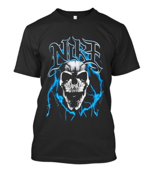 NRF Skull Blue Flames T-Shirt