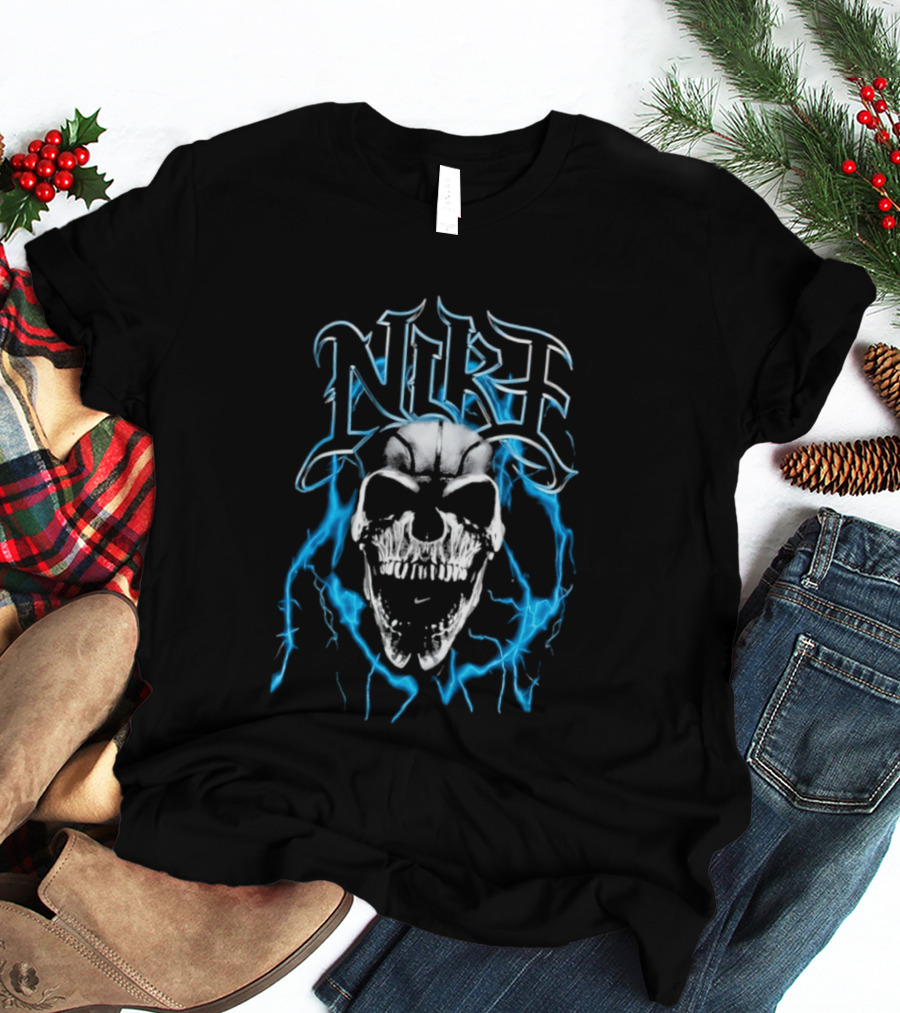 NRF Skull Blue Flames T-Shirt