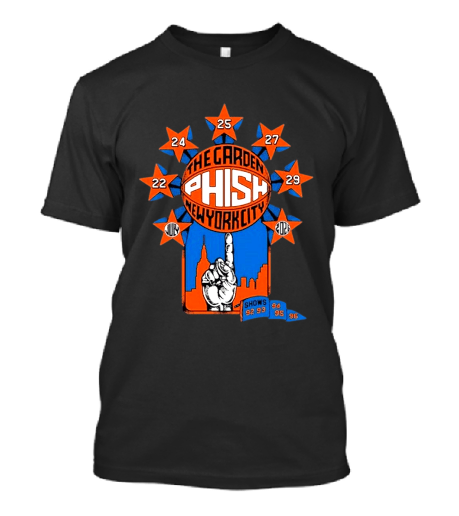Phish The Garden July 2026 New York City Shows 92 93 94 95 96 T-Shirt