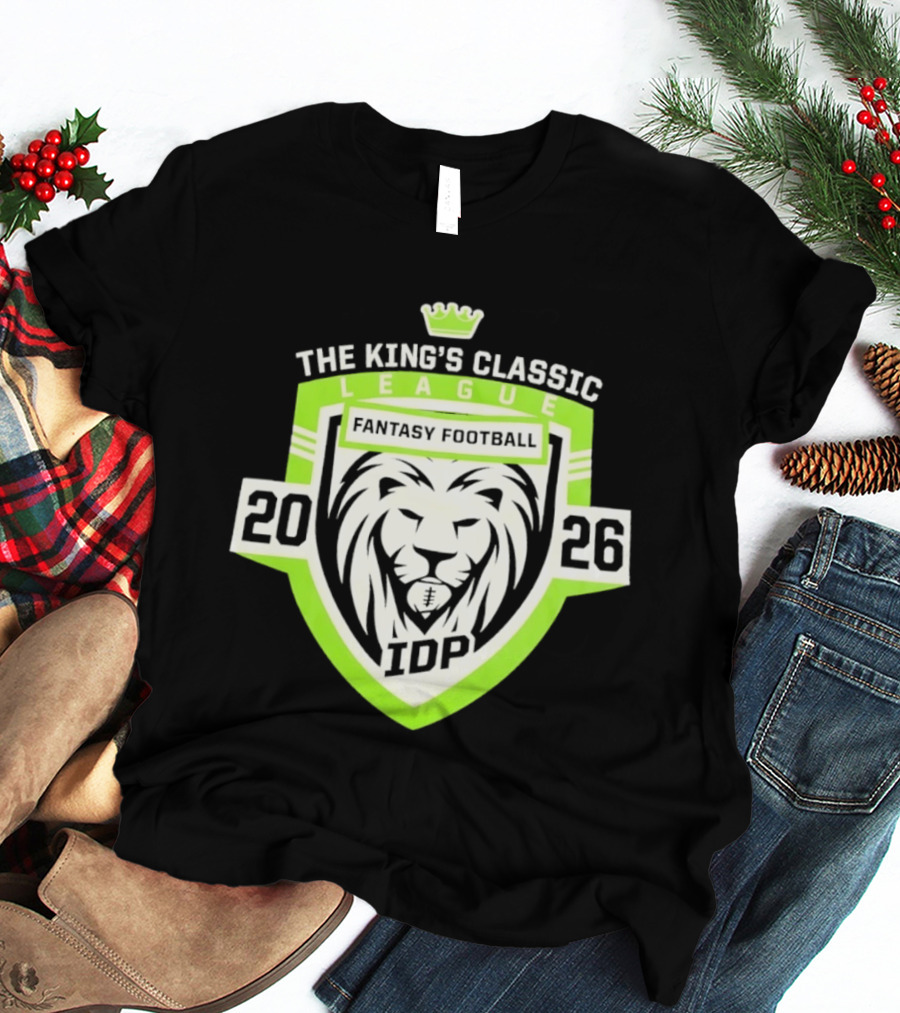 The King's Classic League Fantasy Football 2026 IDP Lion T-Shirt
