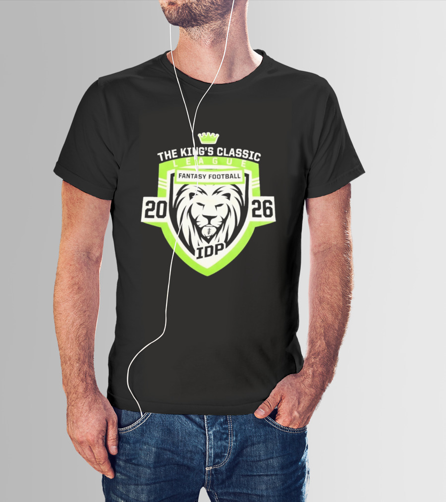 The King's Classic League Fantasy Football 2026 IDP Lion T-Shirt