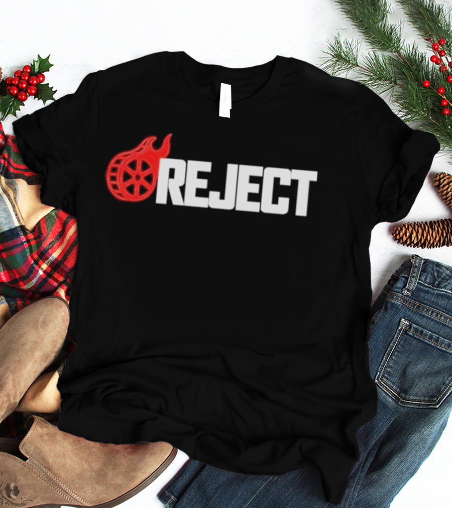 Flaming Reel Rejects Movie Wheel T-Shirt