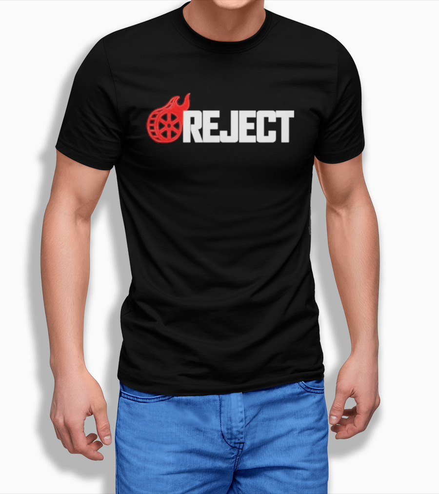 Flaming Reel Rejects Movie Wheel T-Shirt