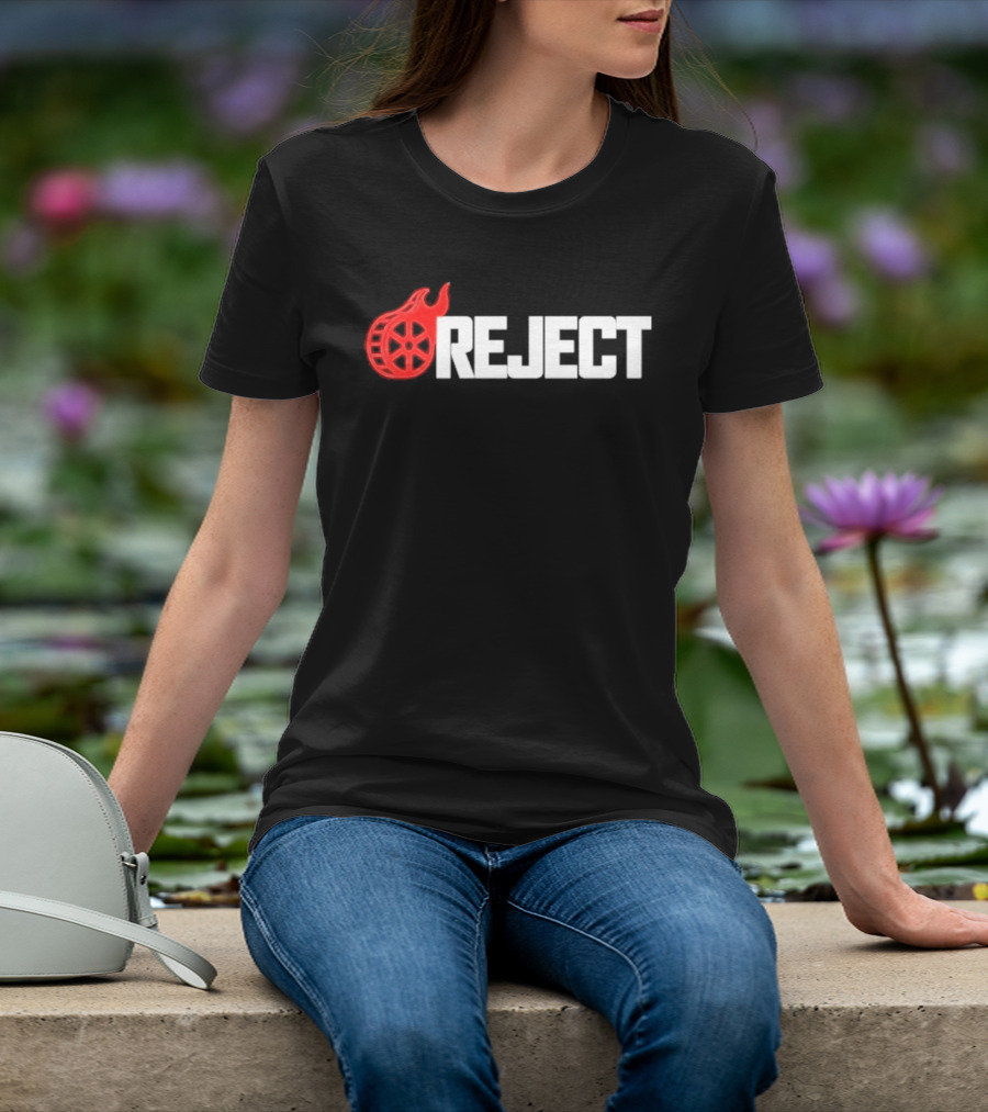 Flaming Reel Rejects Movie Wheel T-Shirt