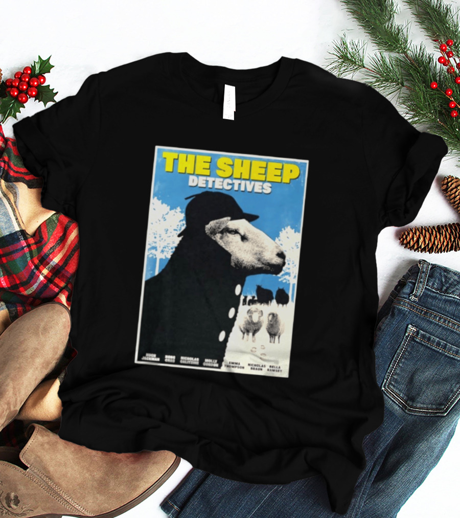 The Sheep Detectives Hugh Jackman Hong Chau Nicholas Galitzine Molly Gordon Emma Thompson Nicholas Braun Bella Ramsey T-Shirt
