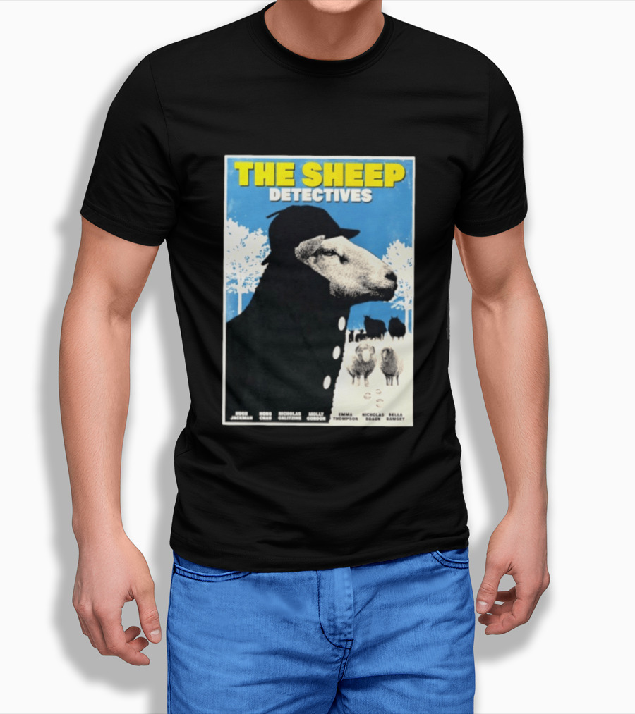 The Sheep Detectives Hugh Jackman Hong Chau Nicholas Galitzine Molly Gordon Emma Thompson Nicholas Braun Bella Ramsey T-Shirt