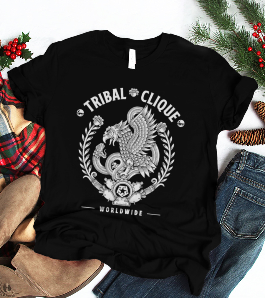Tribal Clique Worldwide Eagle And Snake T-Shirt