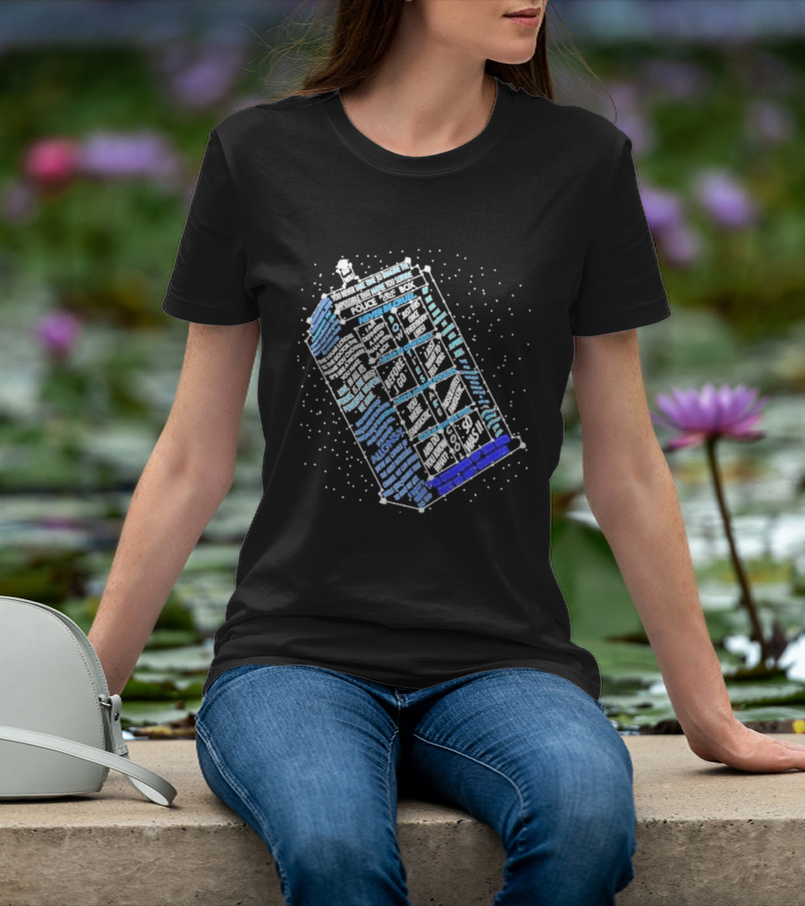 Wibbly Wobbly Timey Wimey The Doctor's Lexicon Blue Box The Reel Rejects T-Shirt