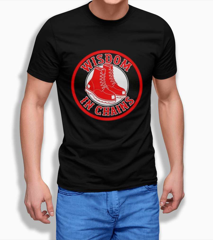Wisdom In Chains Red Boots Hardcore Punk Band T-Shirt