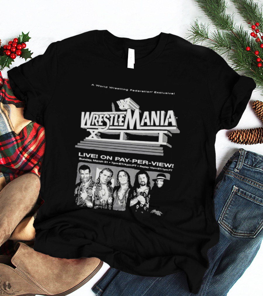 WrestleMania XII World Wrestling Federation Live On Pay Per View March 31 1996 Anaheim T-Shirt