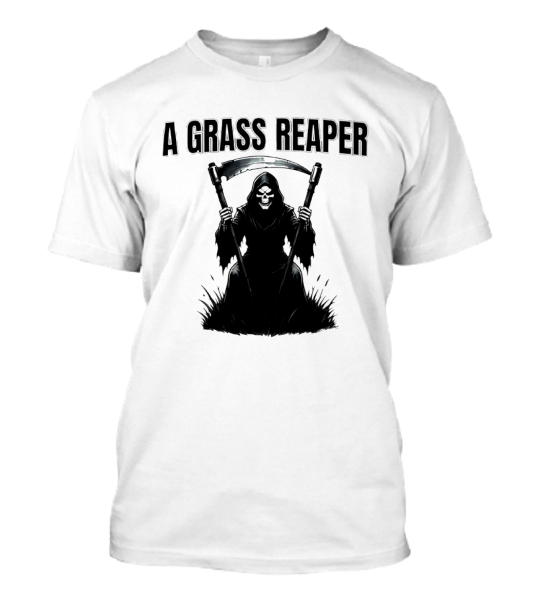 A Grass Reaper Lawn Mower Gardening T-Shirt