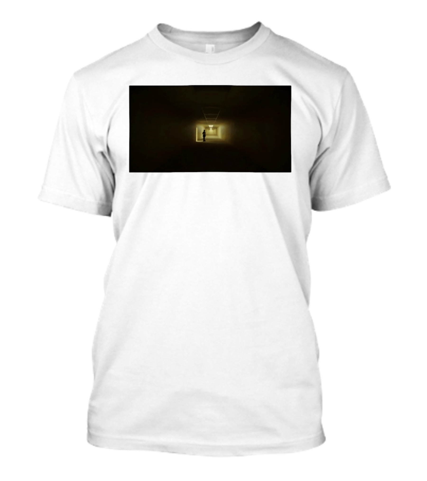 Backrooms Dark Hallway Figure Eerie Aesthetic T-Shirt