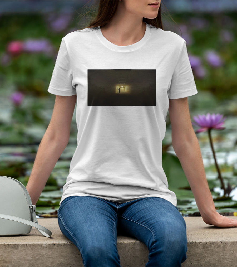 Backrooms Dark Hallway Figure Eerie Aesthetic T-Shirt