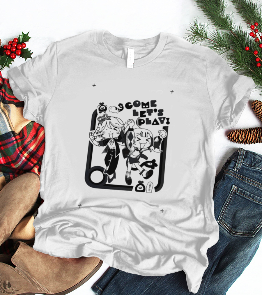 Come Let's Play Anime Characters Manga Fun T-Shirt