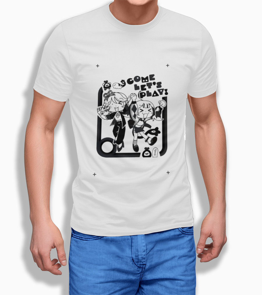 Come Let's Play Anime Characters Manga Fun T-Shirt