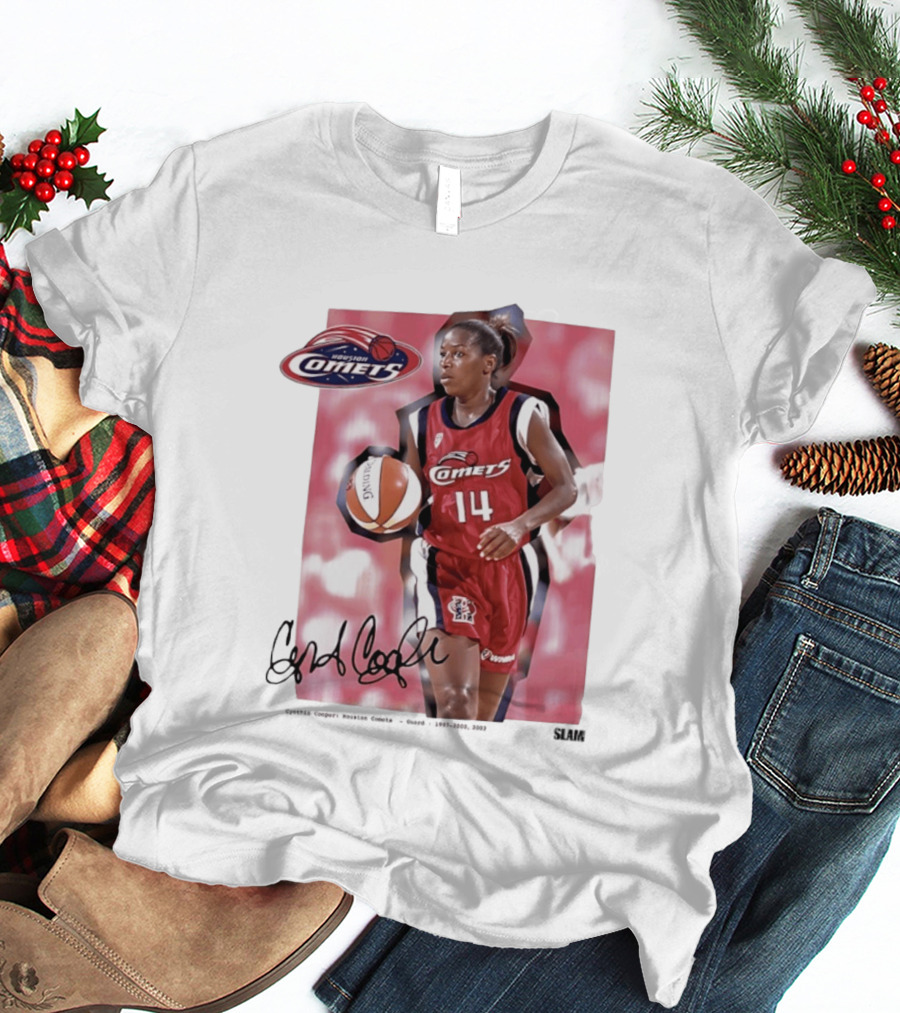 Cynthia Cooper Houston Comets 14 WNBA SLAM Legends T-Shirt
