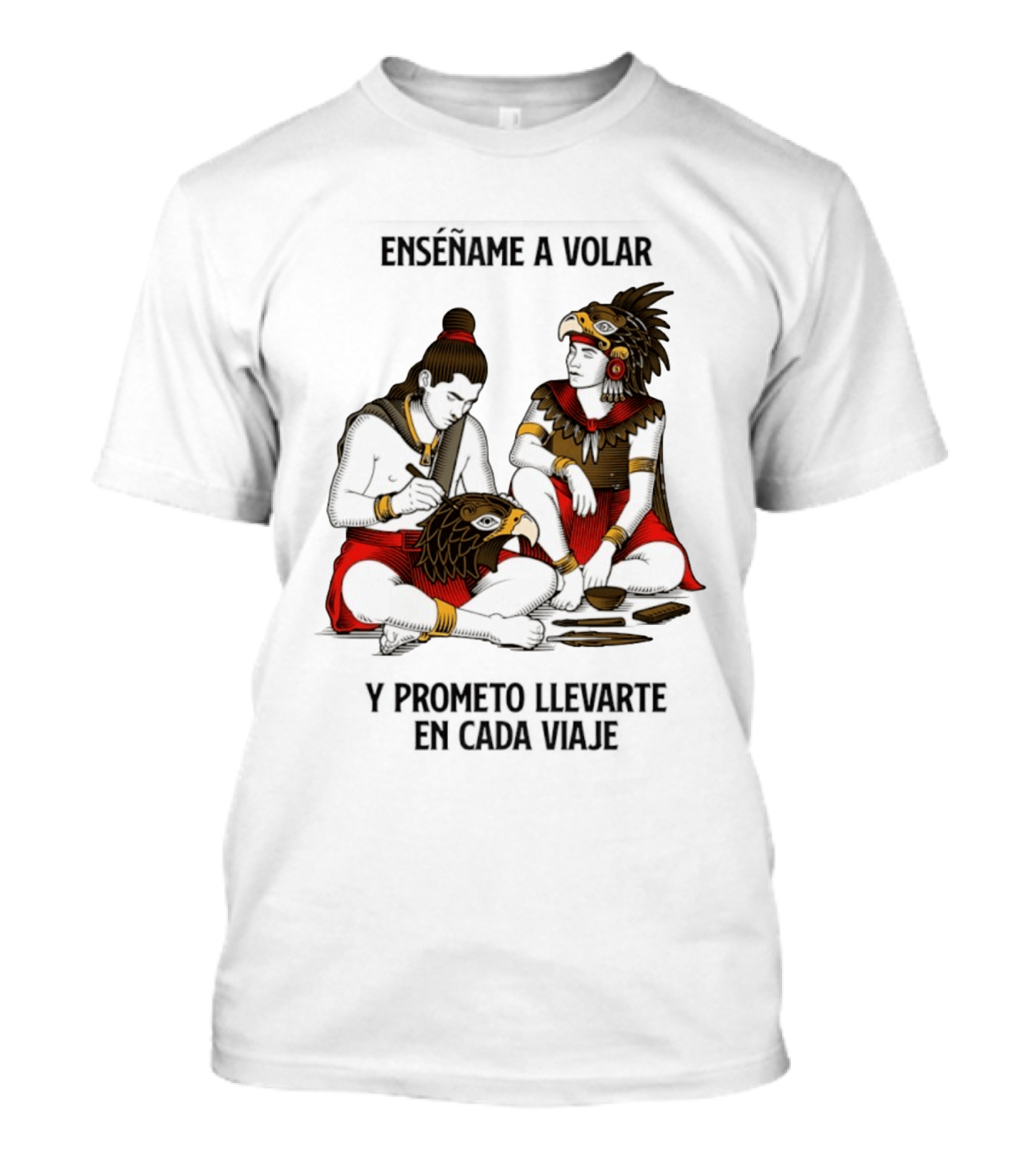 Enséñame A Volar Prometo Llevarte En Cada Viaje Guerrero Águila Guerrero Jaguar T-Shirt