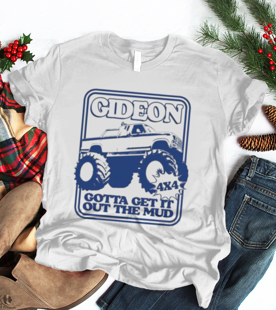 Gideon Monster Truck 4X4 Gotta Get It Out The Mud Ringer T-Shirt