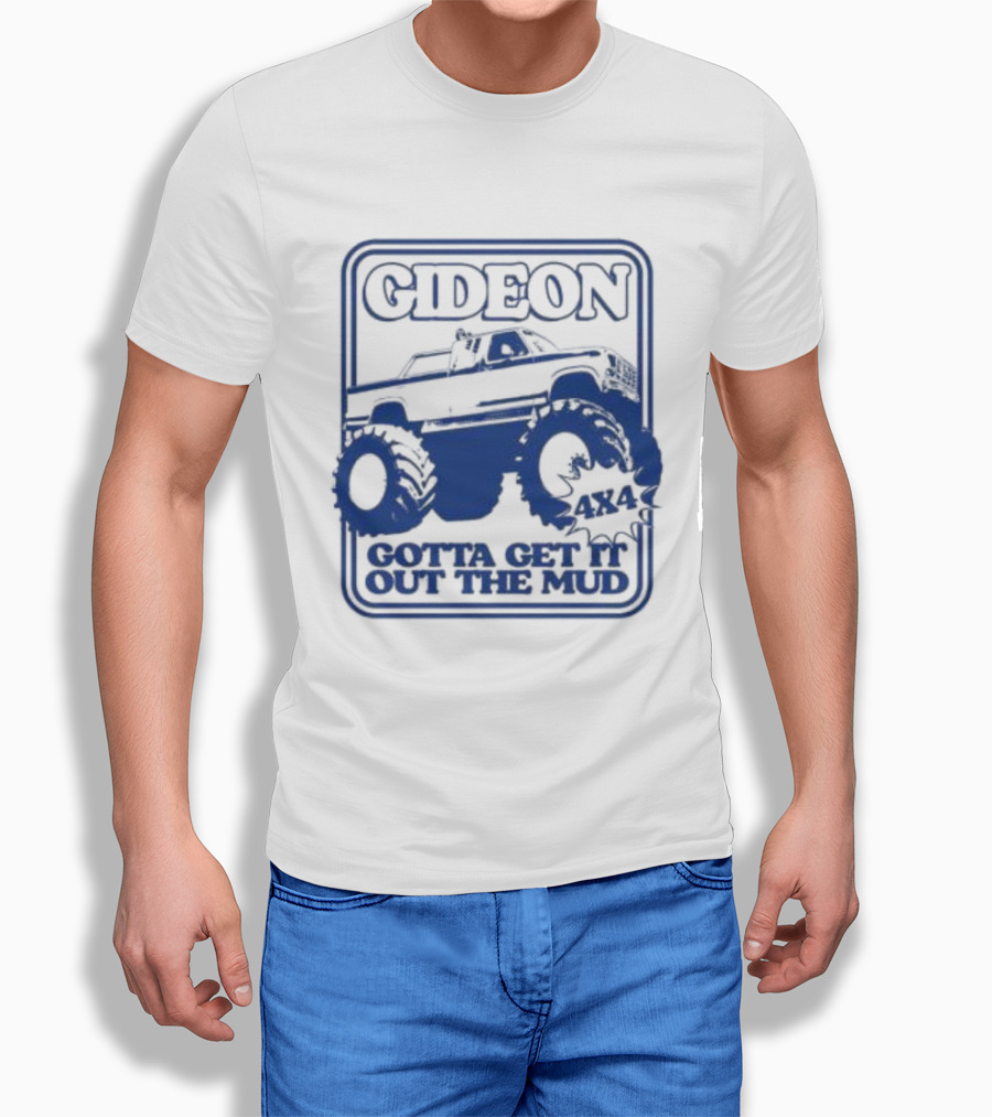 Gideon Monster Truck 4X4 Gotta Get It Out The Mud Ringer T-Shirt