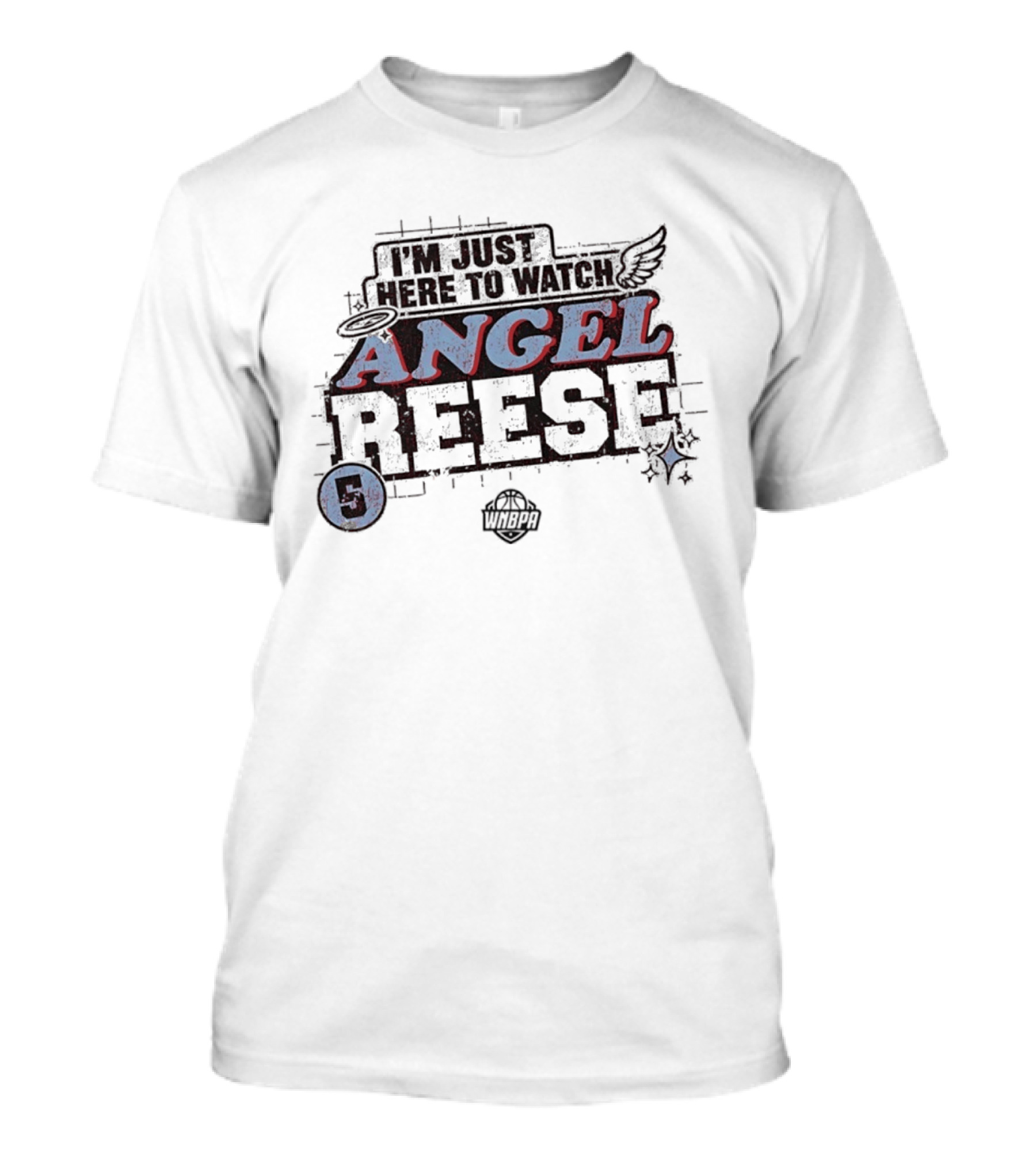 I'm Just Here To Angel Reese 5 WNBA T-Shirt