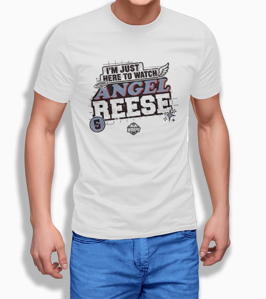I'm Just Here To Angel Reese 5 WNBA T-Shirt