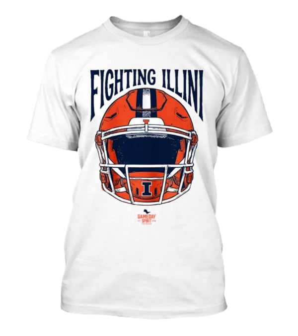 Fighting Illini 2026 Game Day Helmet Illinois Football T-Shirt