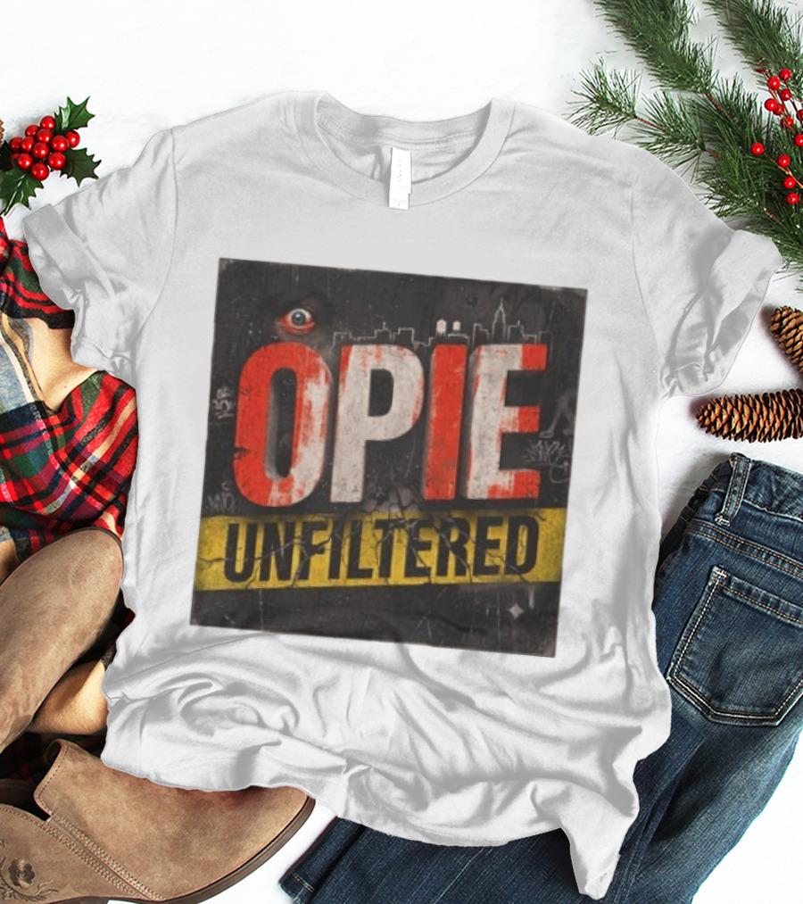 Opie Unfiltered Podcast Eye Graffiti Cityscape T-Shirt
