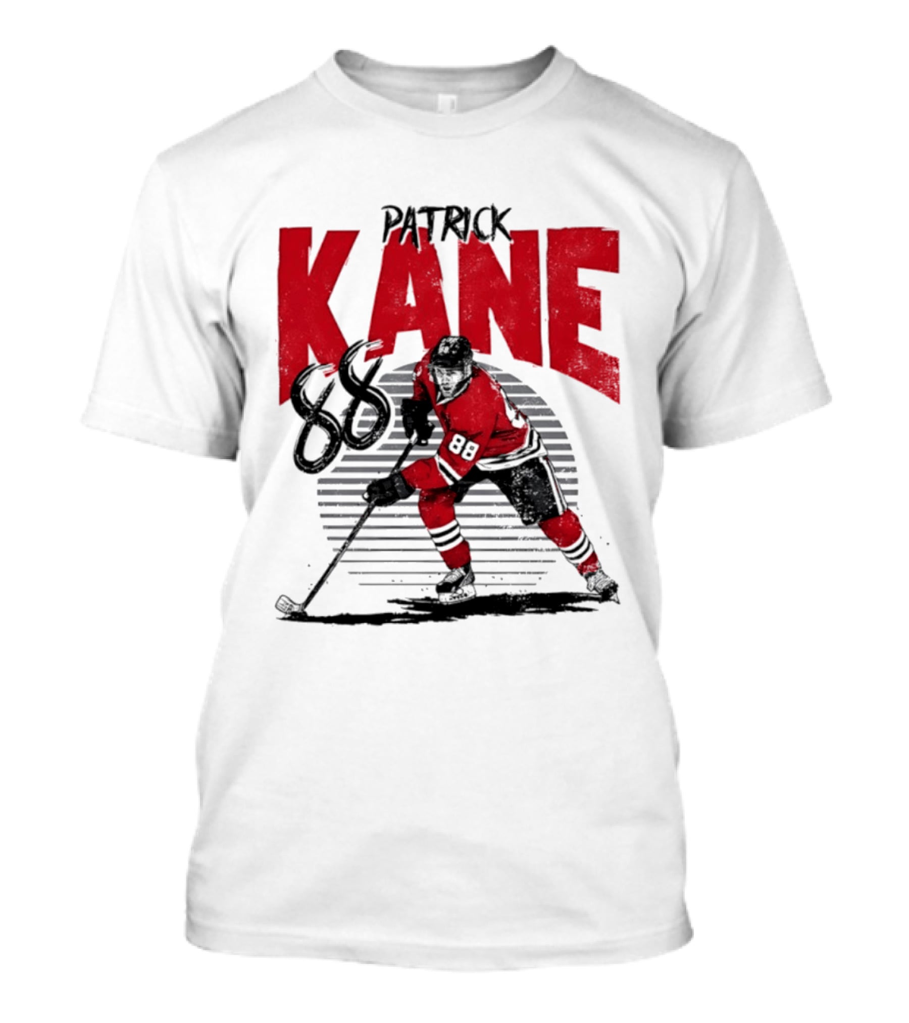 Patrick Kane 88 Chicago Blackhawks Hockey Player Action T-Shirt