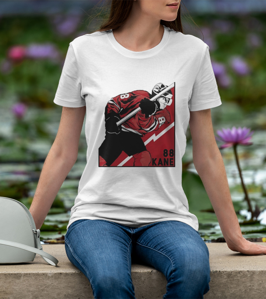 Patrick Kane 88 Chicago Blackhawks Comic Style Hockey Player T-Shirt
