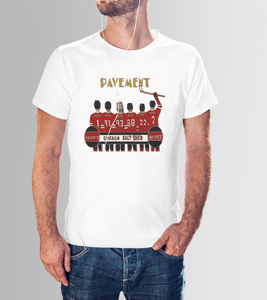 Pavement Chicago Salt Shed July 22 2026 Hockey Theme Nap Eyes Event T-Shirt