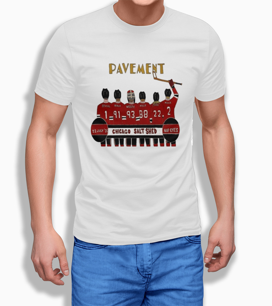 Pavement Chicago Salt Shed July 22 2026 Hockey Theme Nap Eyes Event T-Shirt