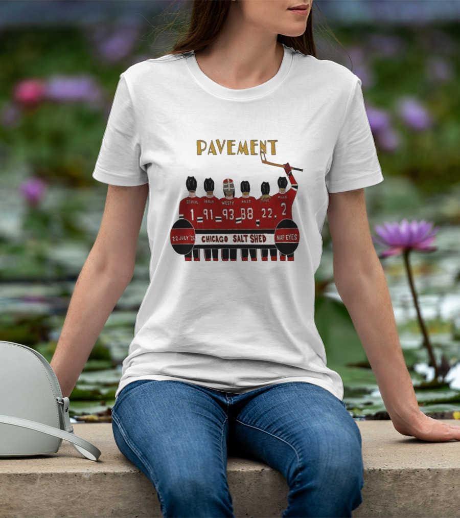 Pavement Chicago Salt Shed July 22 2026 Hockey Theme Nap Eyes Event T-Shirt