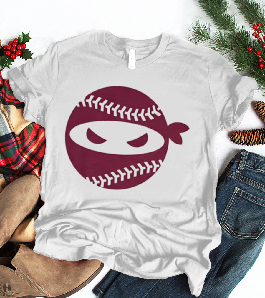 Pitching Ninja Baseball Emblem Emily's Fight T-Shirt
