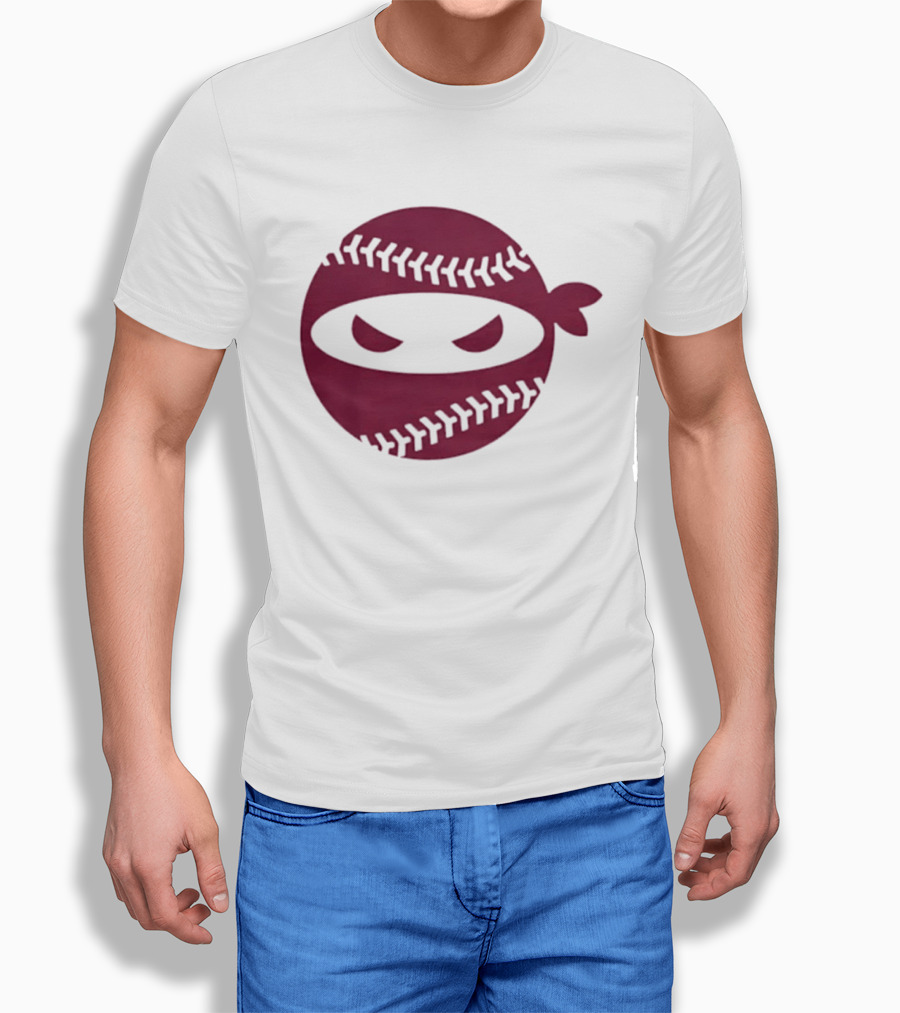 Pitching Ninja Baseball Emblem Emily's Fight T-Shirt