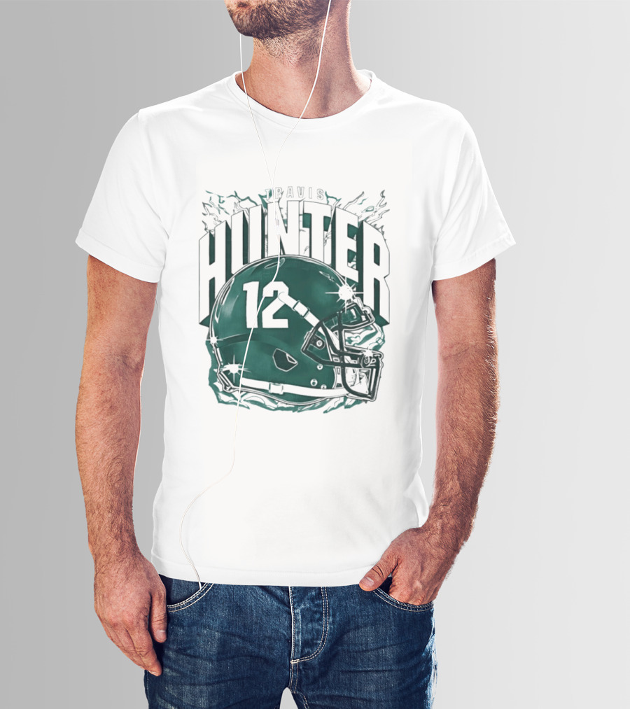 Travis Hunter 12 Helmet Jacksonville Jaguars Sports Fan T-Shirt