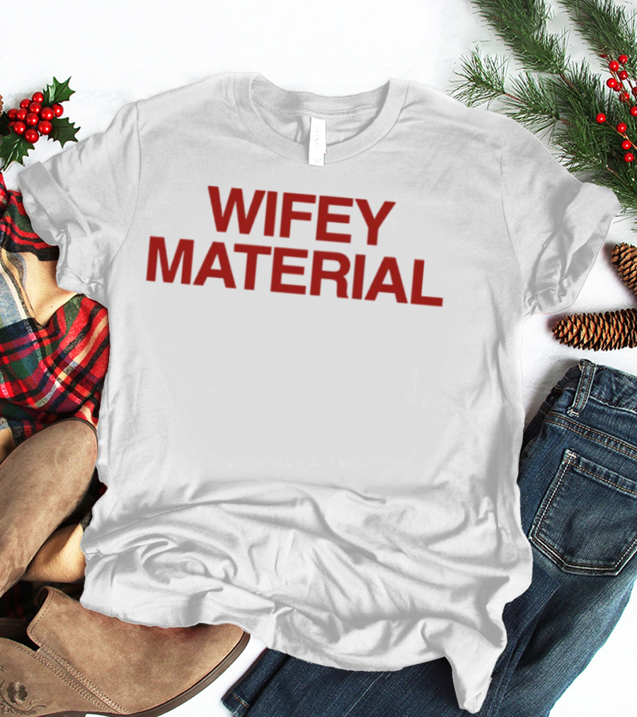 Wifey Material Bold Red T-Shirt